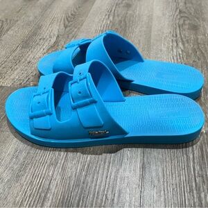 BLUE Melissa sandals size 8, used but full of life.